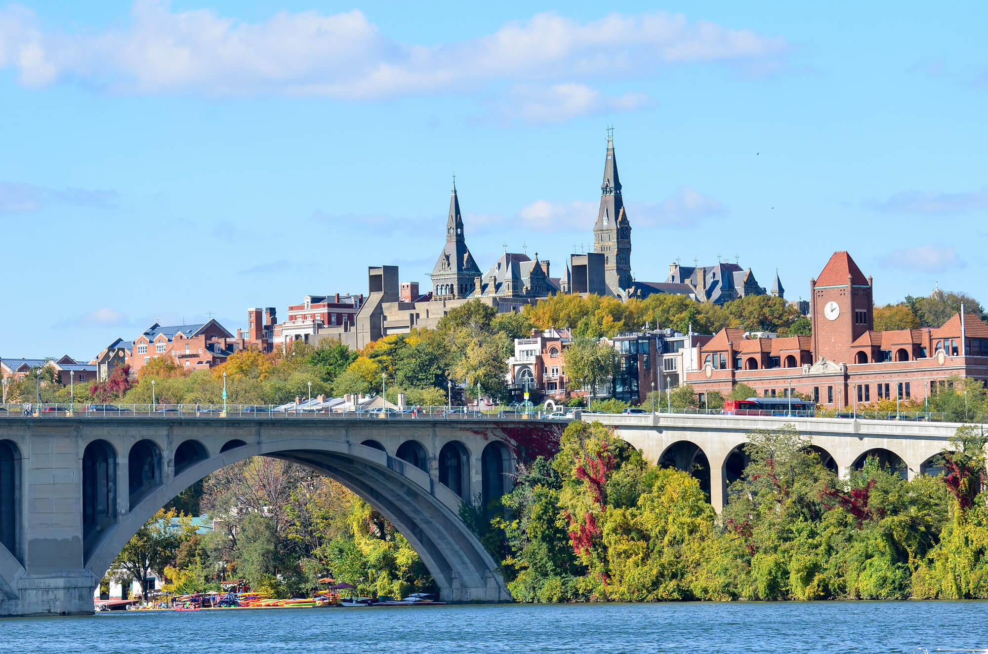 Georgetown and Key bridge, Washington DC
