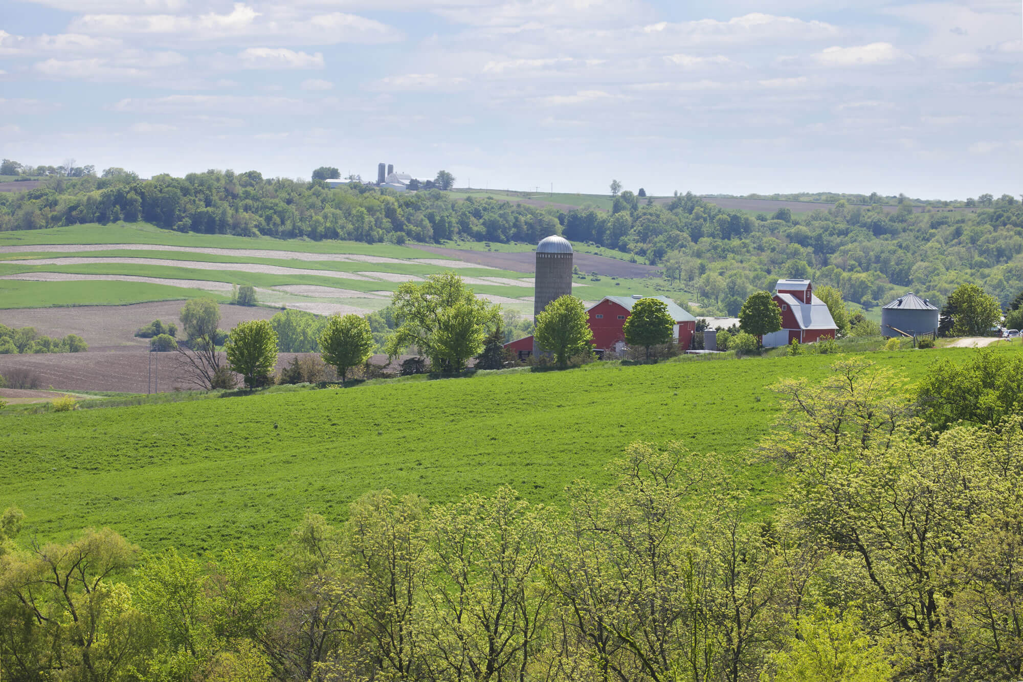 Iowa countryside during spring
