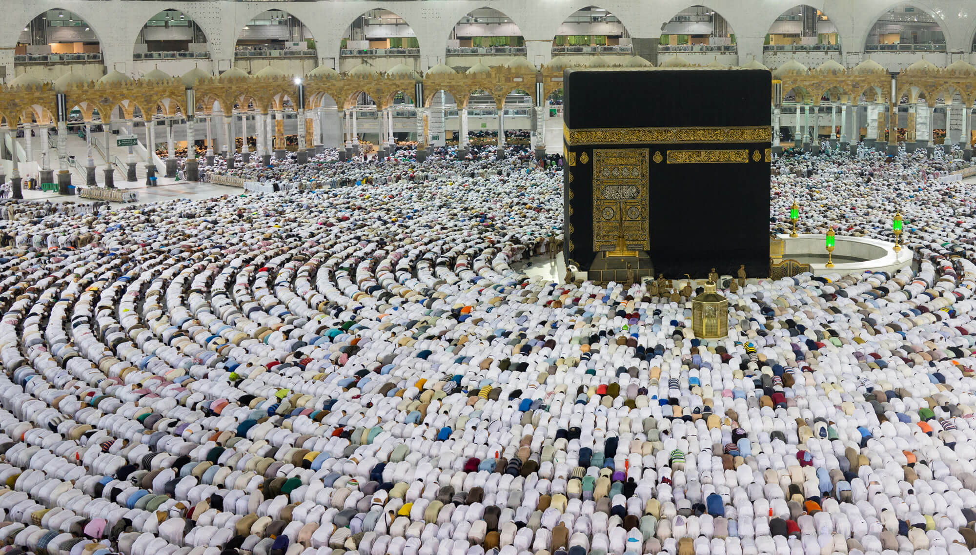 Muslims gathered in Mecca, Saudi Arabia
