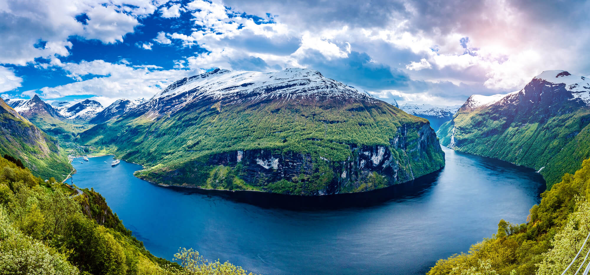 Panorama Geiranger Fjord, Norway