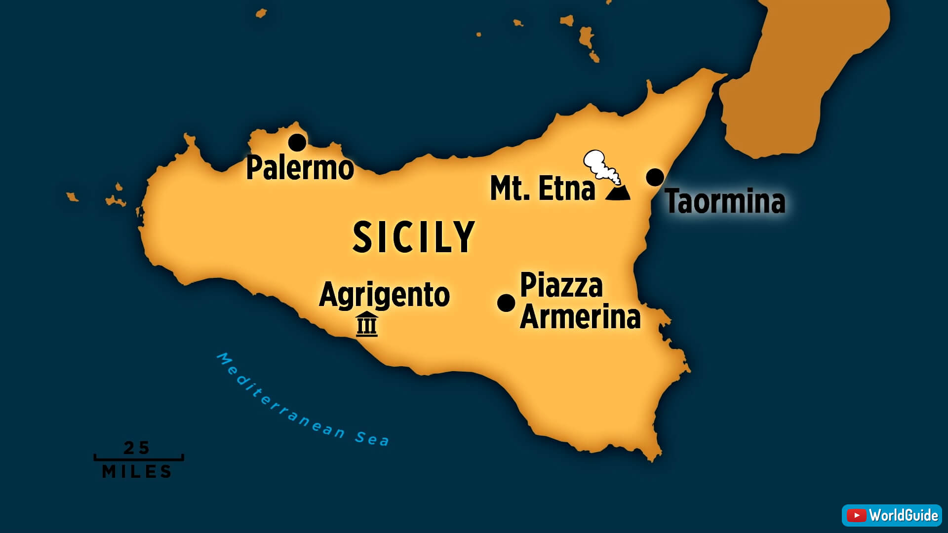 Sicily Island Map